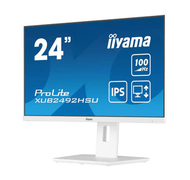 Ecran PC iiyama ProLite XUB2492HSU-W6: 24" IPS, FHD, 100Hz -Support réglable-