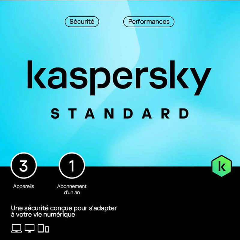 Antivirus Kaspersky Protection Standard, Licence 1an - 3postes Antivirus Kaspersky Protection Standard, Licence 1an - 3postes