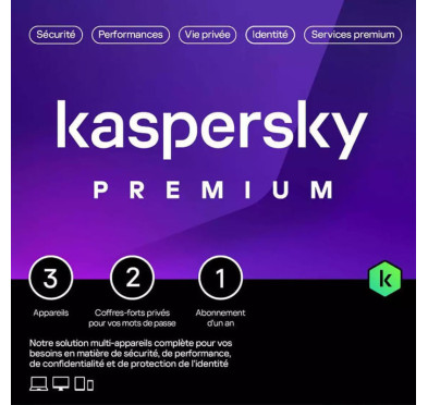 Antivirus Kaspersky Protection Premium, 3 postes, Licence 1an