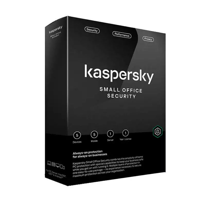 Kaspersky Small Office Security Antivirus, Licence 1an : 5postes, 5mobiles, 1serveur