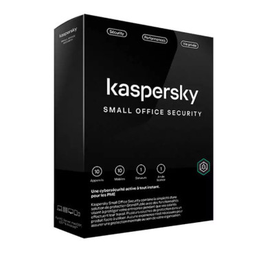 Kaspersky Small Office Security Antivirus, Licence 1an : 10postes, 10mobiles, 1serveur