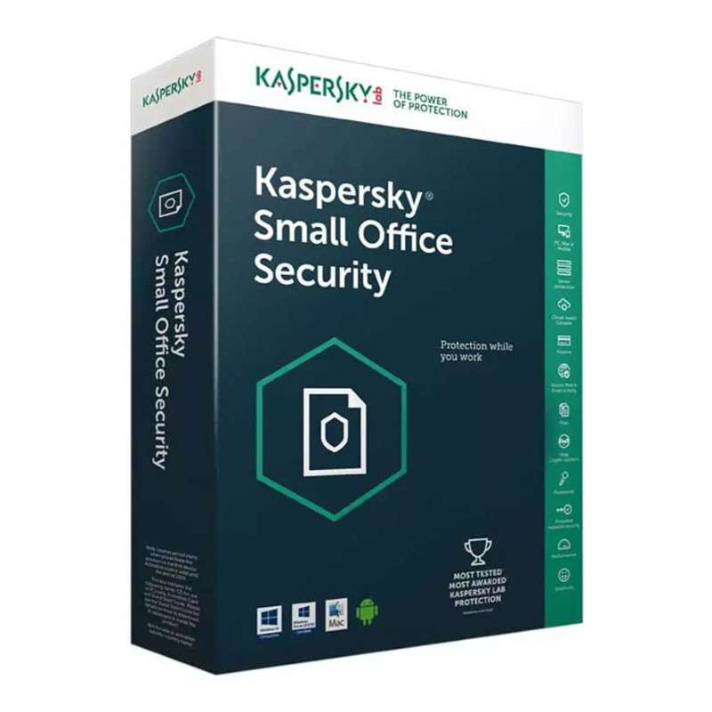 Kaspersky Small Office Security Antivirus, Licence 1an : 20 postes, 20 mobiles, 2 serveurs Kaspersky Small Office Security Antivirus, Licence 1an : 20 postes, 20 mobiles, 2 serveurs