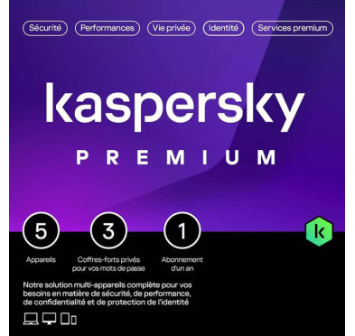 Antivirus Kaspersky Protection Premium, 5 postes, Licence 1an
