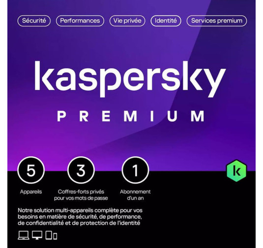Antivirus Kaspersky Protection Premium, 5 postes, Licence 1an