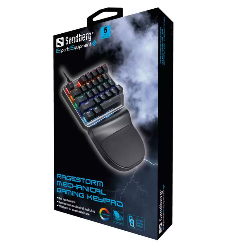 Clavier Gamer SANDBERG RAGESTORM MECH RGB - Black