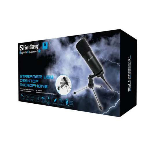 Microphone SANDBERG STREAMER - Black