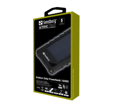 Powerbank Sandberg Outdoor Solar 16000 - Black