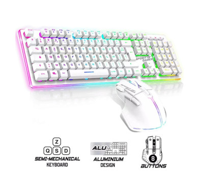 PACK Gamer ULTIMATE 600 WIRELESS ARTIC RGB Rainbow