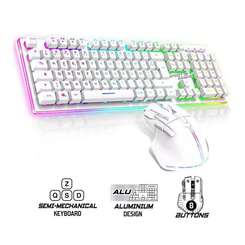 PACK Gamer ULTIMATE 600 WIRELESS ARTIC RGB Rainbow