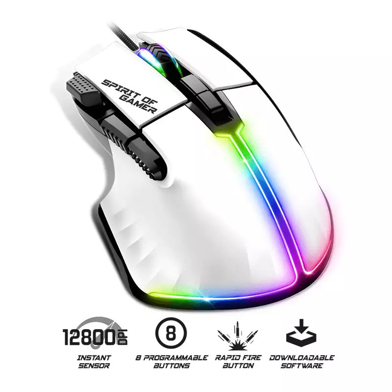 Souris Gamer SOG PRO M5 RGB - Blanc