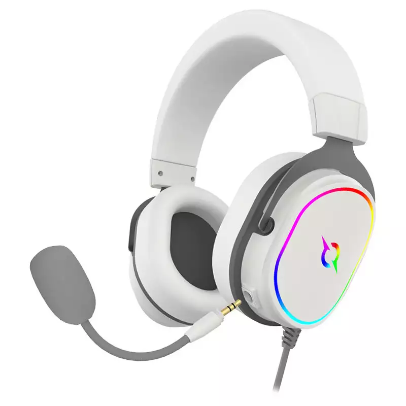 Casque Micro Gamer AQIRYS ALTAIR, RGB, Filaire, White