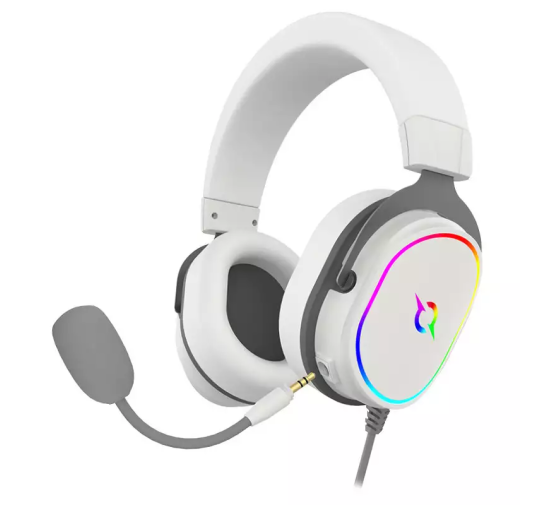 Casque Micro Gamer AQIRYS ALTAIR, RGB, Filaire, White