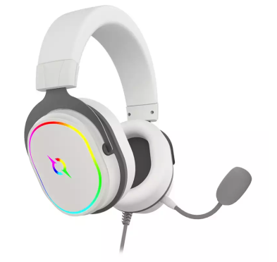 Casque Micro Gamer AQIRYS ALTAIR, RGB, Filaire, White