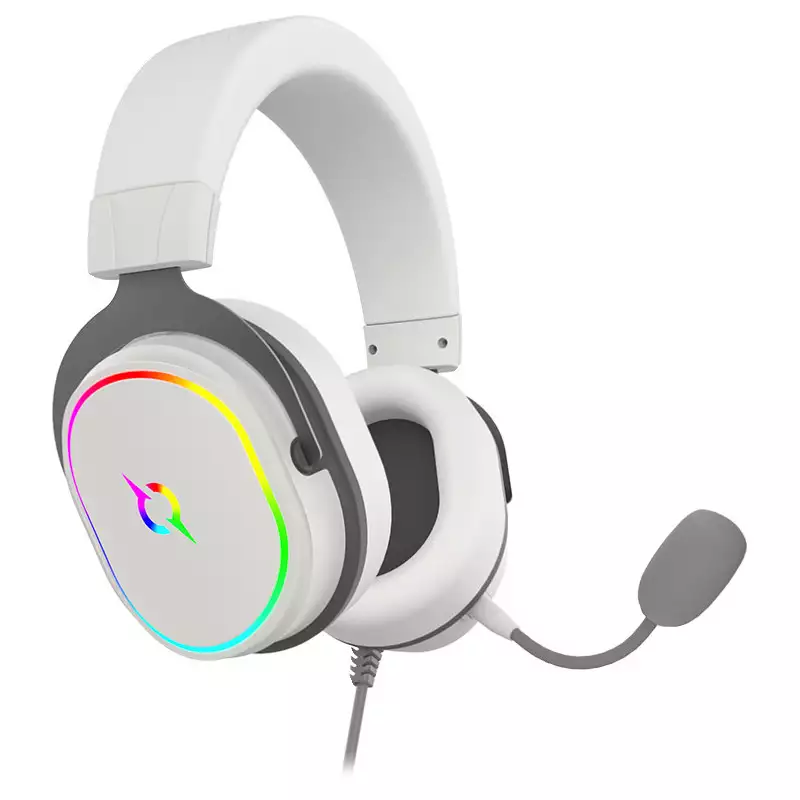 Casque Micro Gamer AQIRYS ALTAIR, RGB, Filaire, White