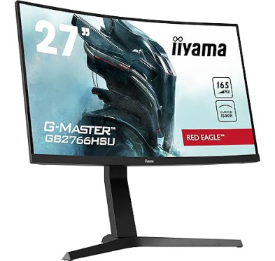 iiyama Ecran 27" G-Master Red Eagle GB2766HSU-B1, VA Curved, FHD@165Hz, FreeSync, Pied réglable, 1ms, Haut-parleurs, Black Tuner
