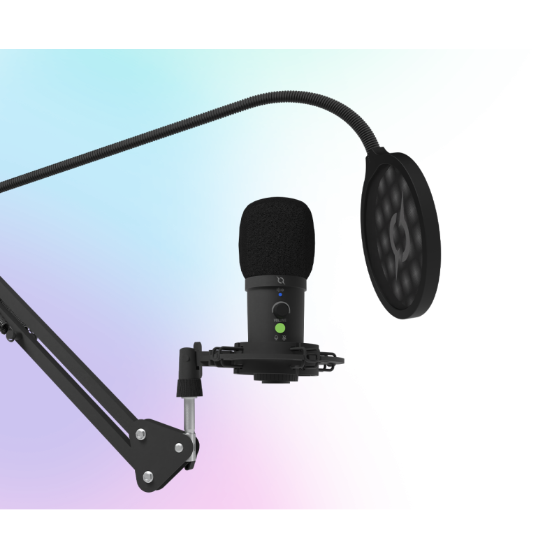 AQIRYS MICROPHONE USB VOYAGER, FILAIRE, BLACK