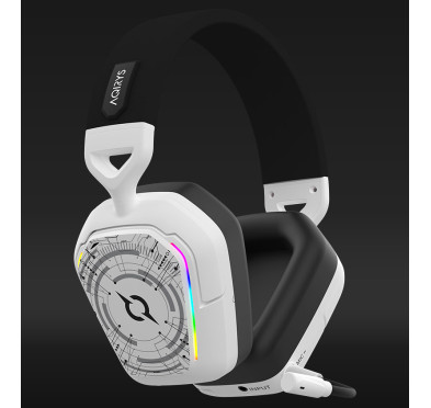 Casque Micro Gamer AQIRYS ALNAIR, RGB, Double Mode, White