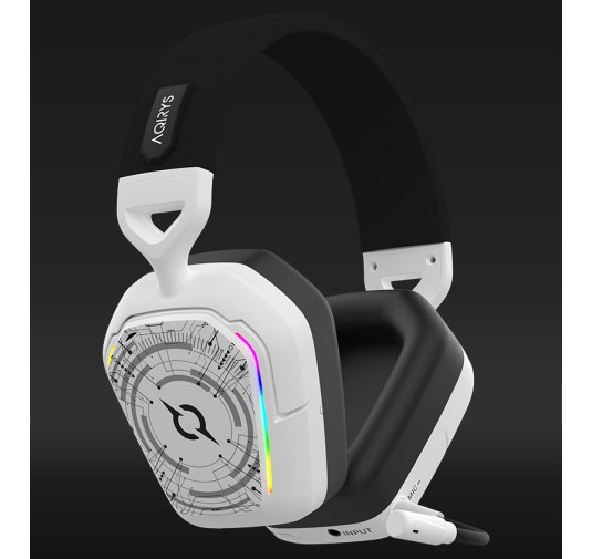 Casque Micro Gamer AQIRYS ALNAIR, RGB, Double Mode, White