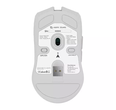 Souris Gamer AQIRYS Polaris,  RGB, (Sans fil / filaire), White