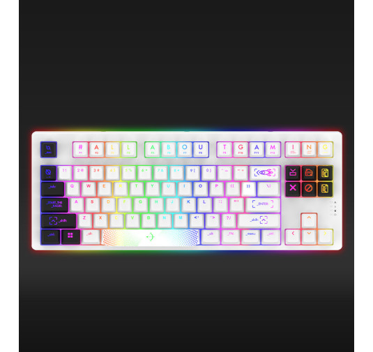 CLAVIER MÉCANIQUE AQIRYS ALUDRA TKL, RGB, 100% ANTI-GHOSTING, WHITE