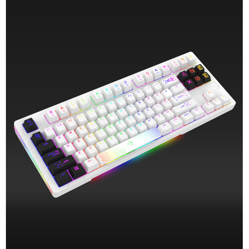 CLAVIER MÉCANIQUE AQIRYS ALUDRA TKL, RGB, 100% ANTI-GHOSTING, WHITE