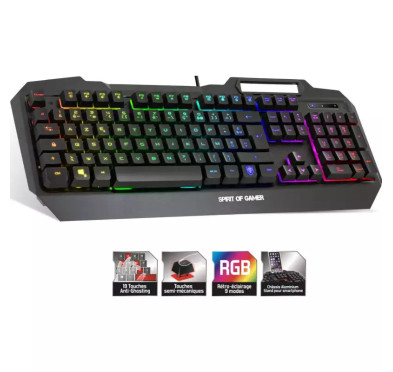 Clavier Semi-Mecanique LED RGB - SOG ELITE-K40