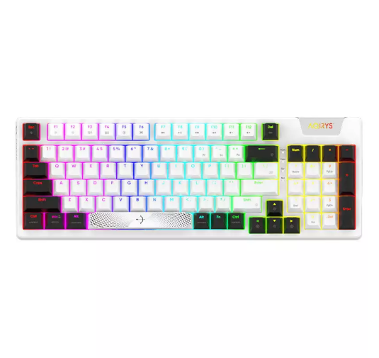 CLAVIER MÉCANIQUE AQIRYS ADARA, RGB AVEC ANTI-GHOSTING, WHITE &BLACK