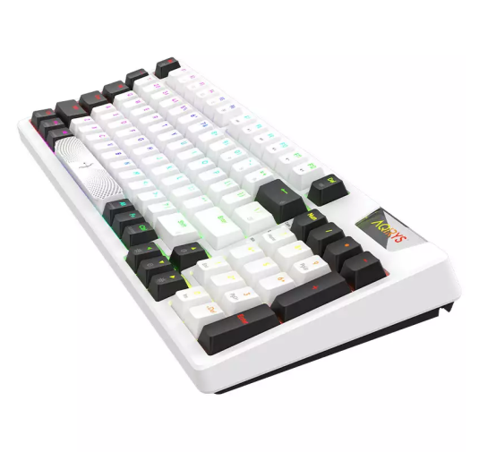 CLAVIER MÉCANIQUE AQIRYS ADARA, RGB AVEC ANTI-GHOSTING, WHITE & BLACK