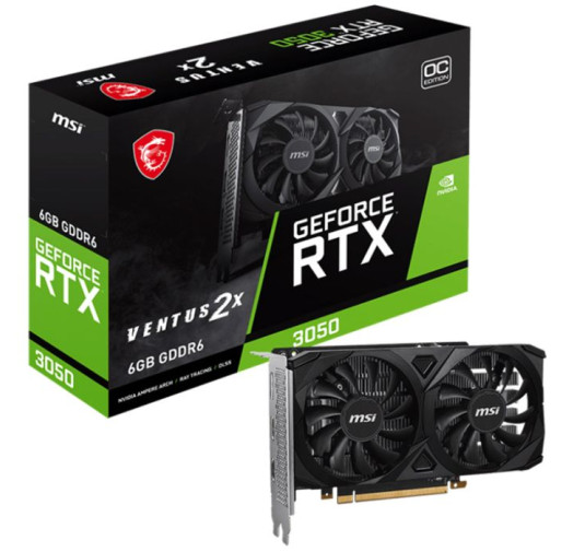 Carte Graphique MSI GeForce RTX 3050 VENTUS 2X 6G OC