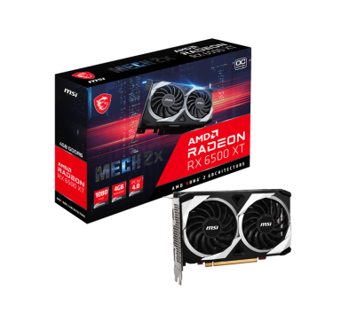 CARTE GRAPHIQUE MSI RADEON RX6500XT MECH 2X 4G OC