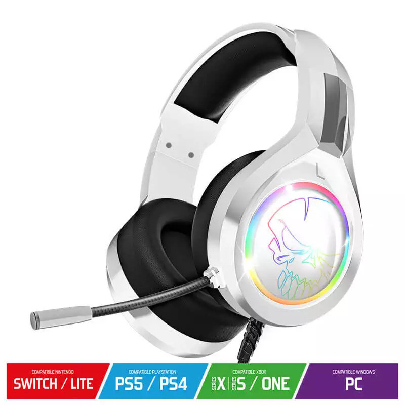 Casque Gamer SOG PRO-H8 RGB - White