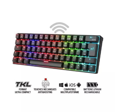 Clavier mécanique sans fil SOG XPERT-K200 - anti-ghosting (Noir)