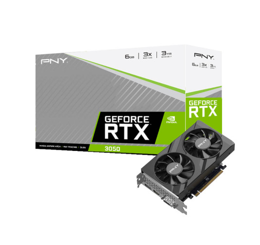 CARTE GRAPHIQUE PNY GeForce RTX3050 6GB VERTO DUAL FA