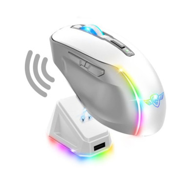 Souris Gamer Sans Fil Spirit of Gamer Elite M50 RGB -Blanc