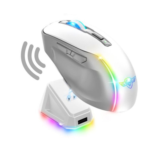 Souris Gamer Sans Fil Spirit of Gamer Elite M50 RGB -Blanc