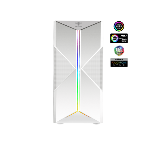 Boîtier Gamer Moyen tour Spirit OF Gamer CLONE 3 ARTIC RGB - ATX - Blanc