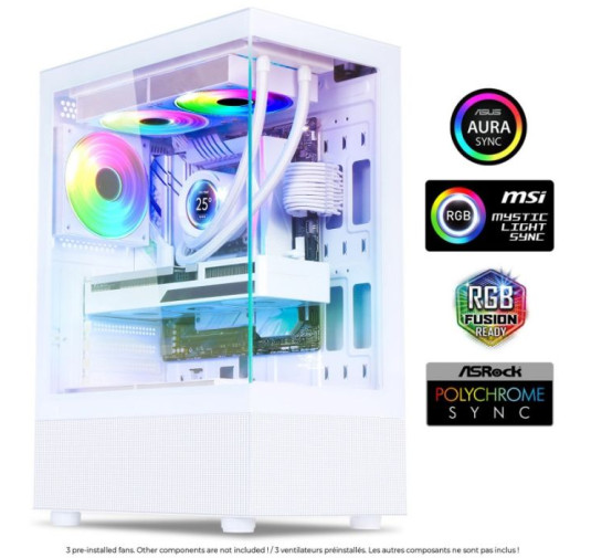 Boîtier PC Gamer SPIRIT OF GAMER SPECTRA ARTIC ARGB - Blanc