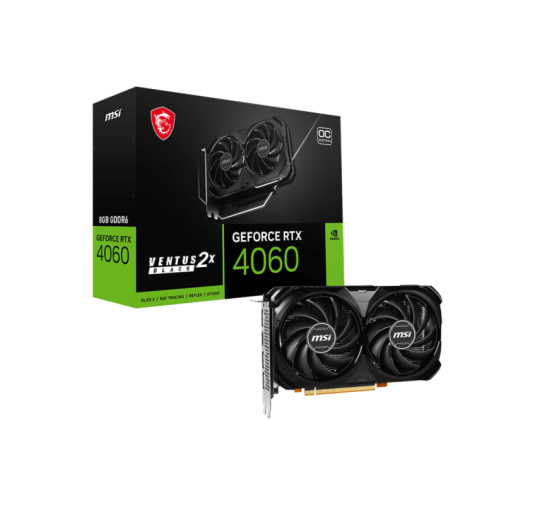 MSI CARTE GRAPHIQUE RTX4060 VENTUS 2X BLACK 8G OC