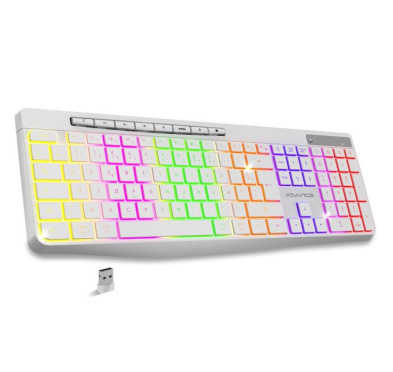 Clavier Gamer Sans Fil ADVANCE R-TYPE CLA-310WT RGB - BLANC