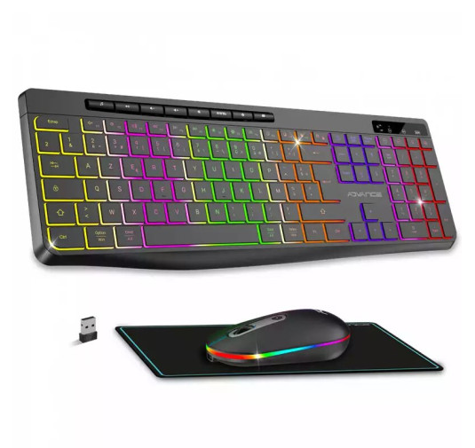 Pack Gamer Advance CLS-3100BK: Clavier + Souris + Tapis