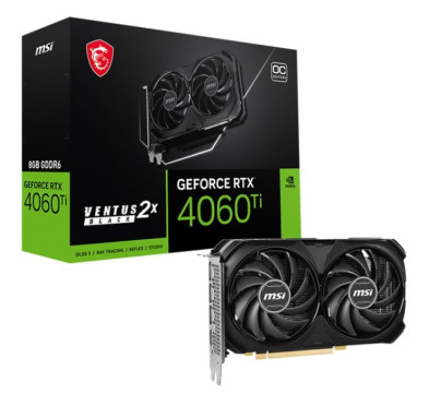 MSI CARTE GRAPHIQUE RTX4060 TI VENTUS 2X BLACK 16G GDDR6