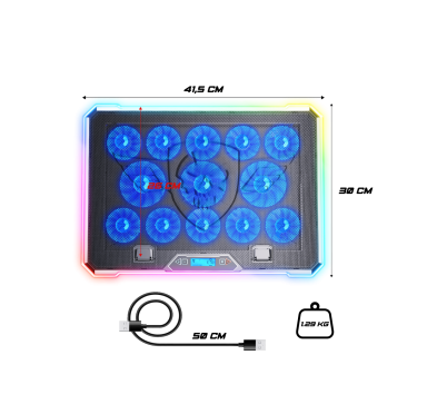 Refroidisseur Pc Portable 17" SOG Airblade 1300 RGB