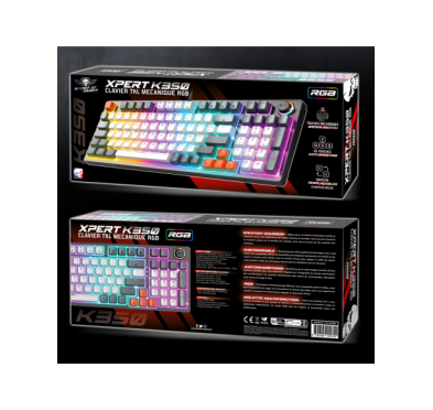 Spirit of Gamer CLAVIER XPERT -K350 MECA TKL RGB USB (Blanc)