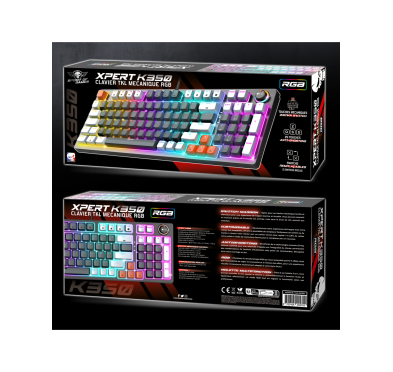 Spirit of Gamer CLAVIER XPERT -K350 MECA TKL RGB USB (Noir)
