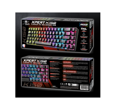 Spirit of Gamer CLAVIER XPERT Xpert-K150 TKL RGB (Noir)