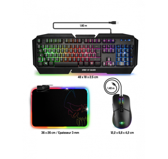 Spirit Of Gamer ULTIMATE 500 - PACK Gaming 3 en 1