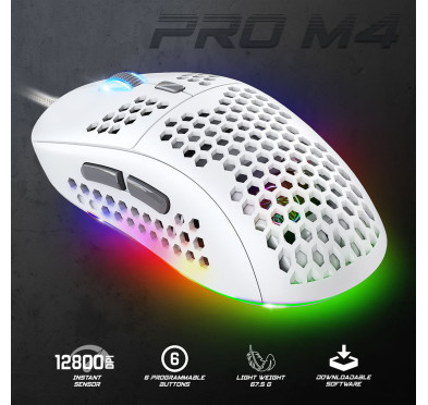 Spirit of Gamer SOURIS PRO-M4 RGB WHITE