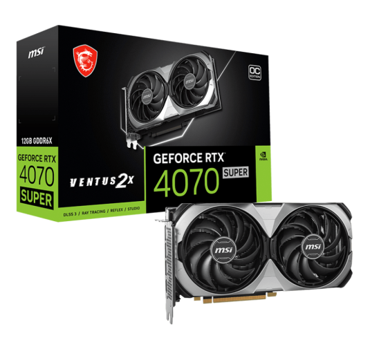 MSI CARTE GRAPHIQUE RTX 4070 SUPER 12G VENTUS X2
