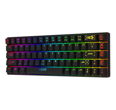 Clavier Mécanique AQIRYS MIRA, 100% Anti-ghosting, RGB, Noir