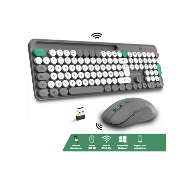 ADVANCE PEPS PACK CLAVIER SOURIS SANS FIL GRIS